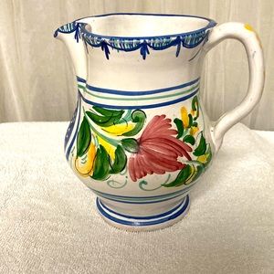 Hand Painted Floral Pitcher